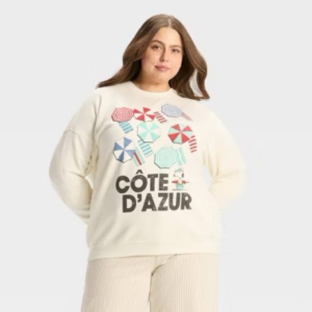 ❤️🩵Peanuts Cream XS Sweatshirt Expands look measures ❤️🩵